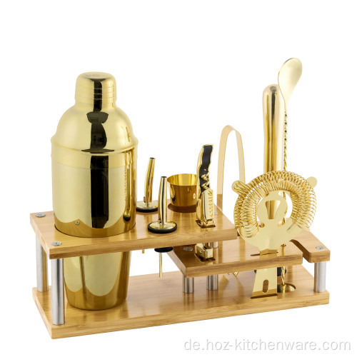 Cocktail Shaker Set Barkeeper Kit mit Stand